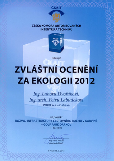Zvláštní ocenění za ekologii (2012)